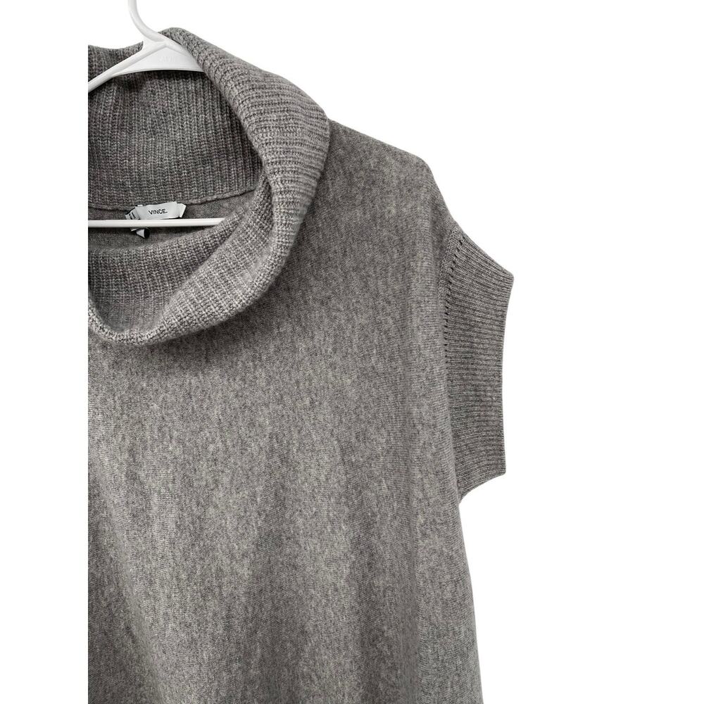 Vince Cashmere Sweater Cowl Neck Tunic Pullover Gray Size Small - Picture 3 of 7